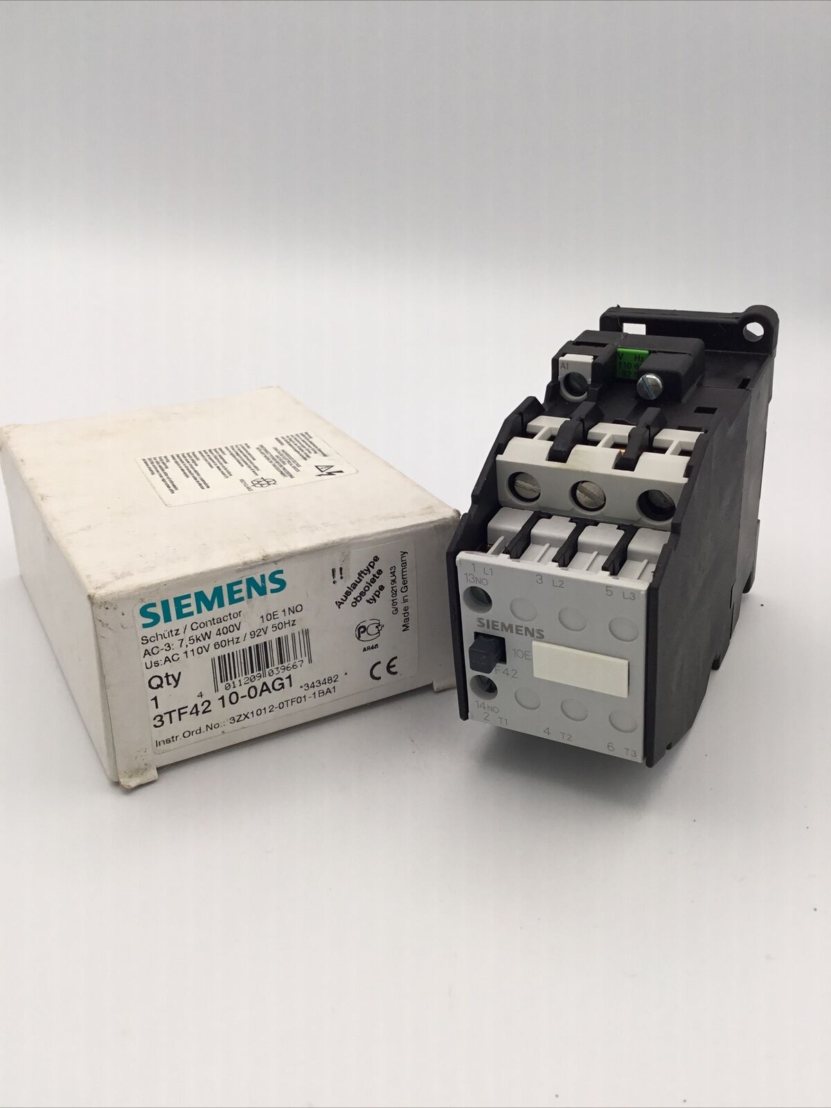 3TF4210-0AG1 SIEMENS 3TF42100AG1 Contactor Motor Starter 110V Brand New