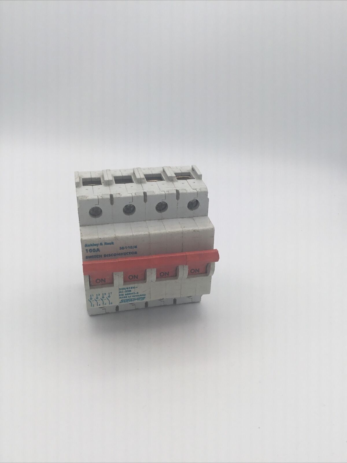 ASHLEY & Rock 100 AMP Quad POLE MAIN SWITCH DISCONNECTOR SD100/4