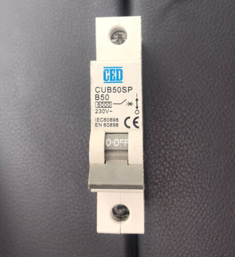 CED 50 AMP TYPE B 6kA MCB CIRCUIT BREAKER CUB50SP Tested Same Day Dispatch