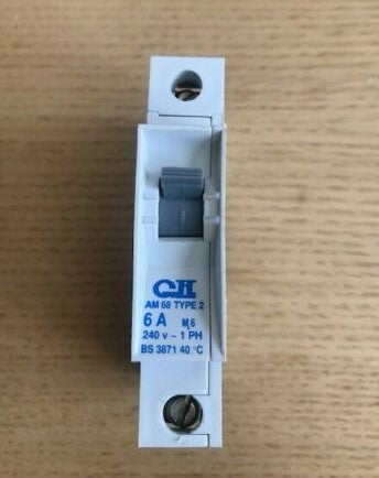 CH AM 68 6 TYPE 2 M6 SP MCB 6 AMP BS 3871 CIRCUIT BREAKER TRIP Same Day Dispatch