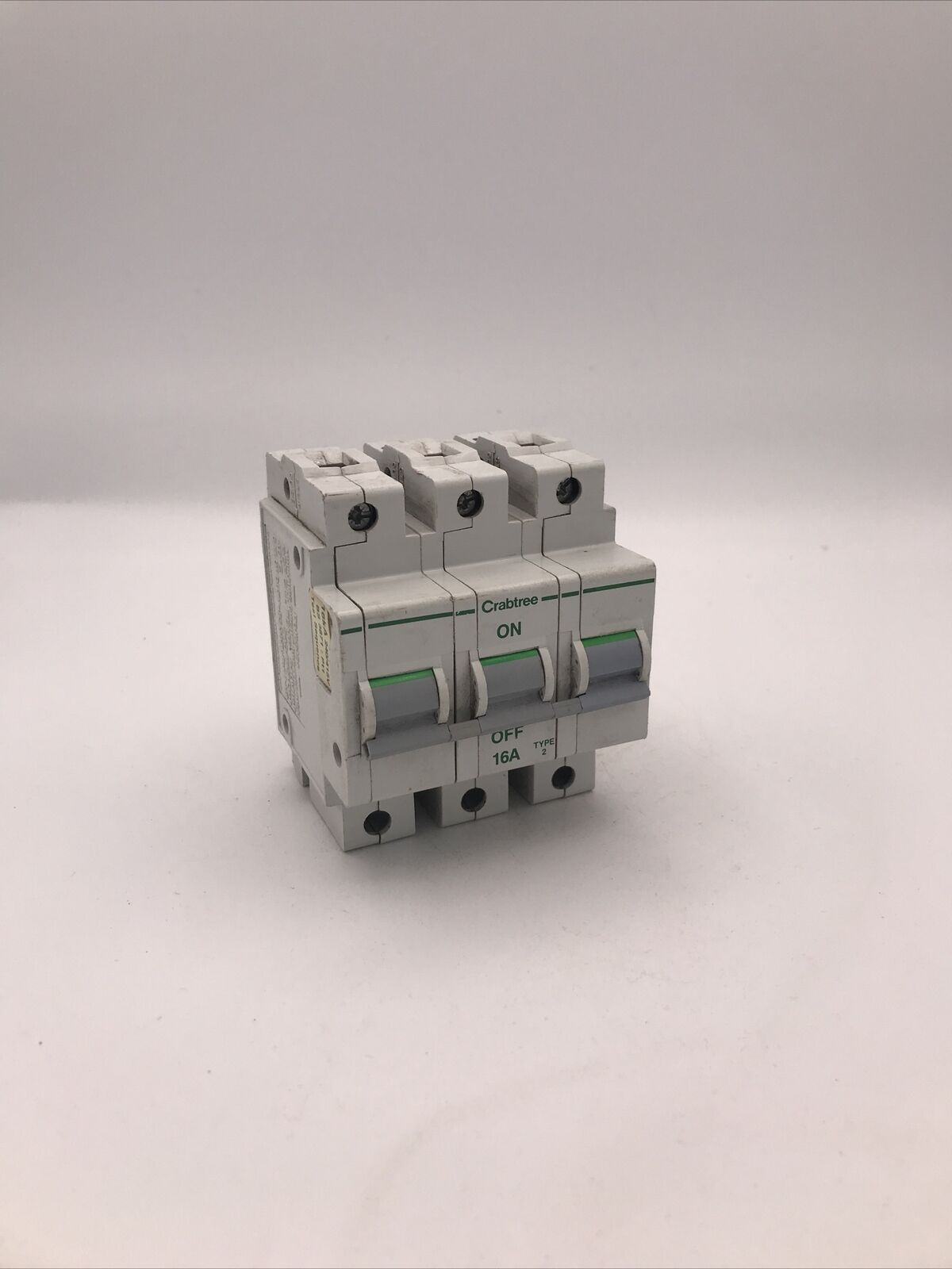 CRABTREE POLESTAR 16 AMP TYPE 2 M9 TRIPLE POLE 632/16 CIRCUIT BREAKER