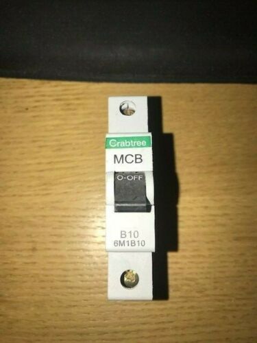Crabtree 6M1B10 Loadstar 10A Type B Single Pole MCB - Same Day Dispatch