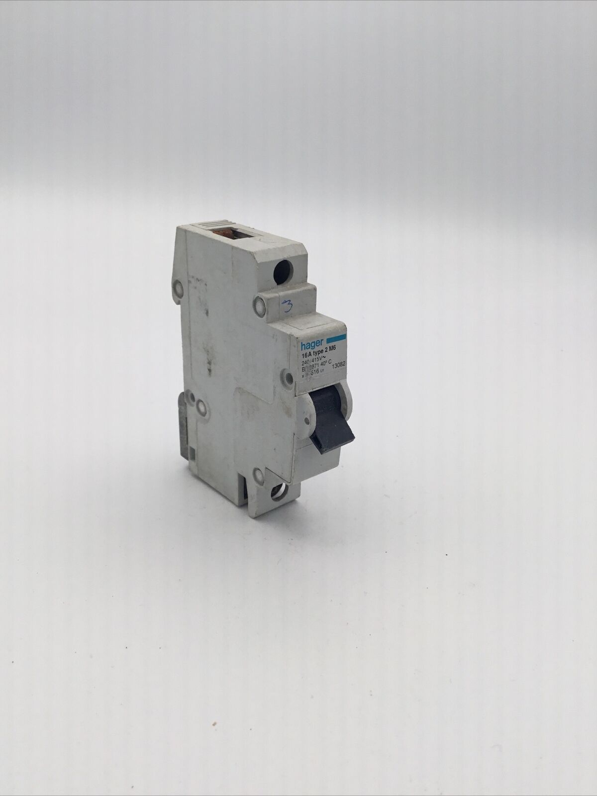 Hager 16A Type 2 Single Pole MCB M6 M616