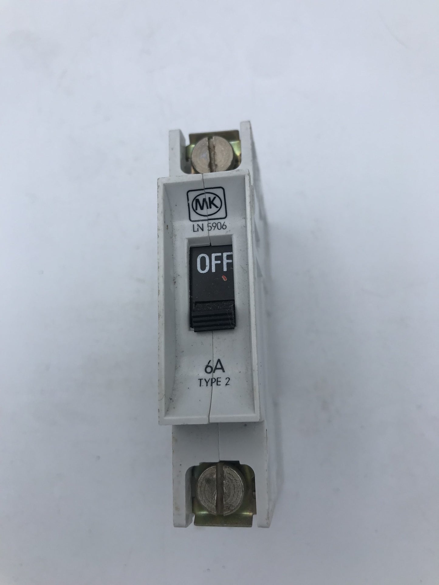 MK LN5906 6A Amp Type 2 Single Pole MCB M6 BS3871 Circuit Breaker