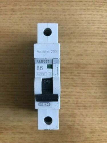 ALB061 MEM Memera 2000 MCB B6 Amp Type B 6A Single Pole Breaker Memshield