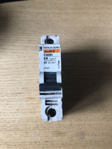 Merlin Gerin Multi 9 c60h 6a 6 amp type 2 m9 mcb circuit breaker Same Day Disp
