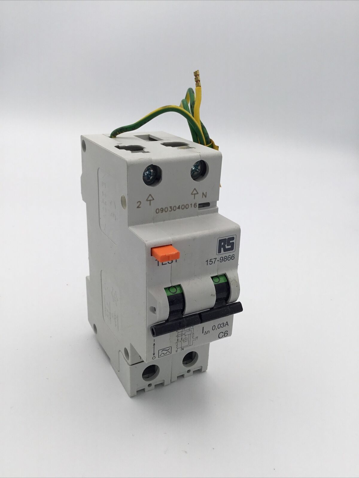 RS 6 AMP 30mA DOUBLE POLE RCCB 157-9866