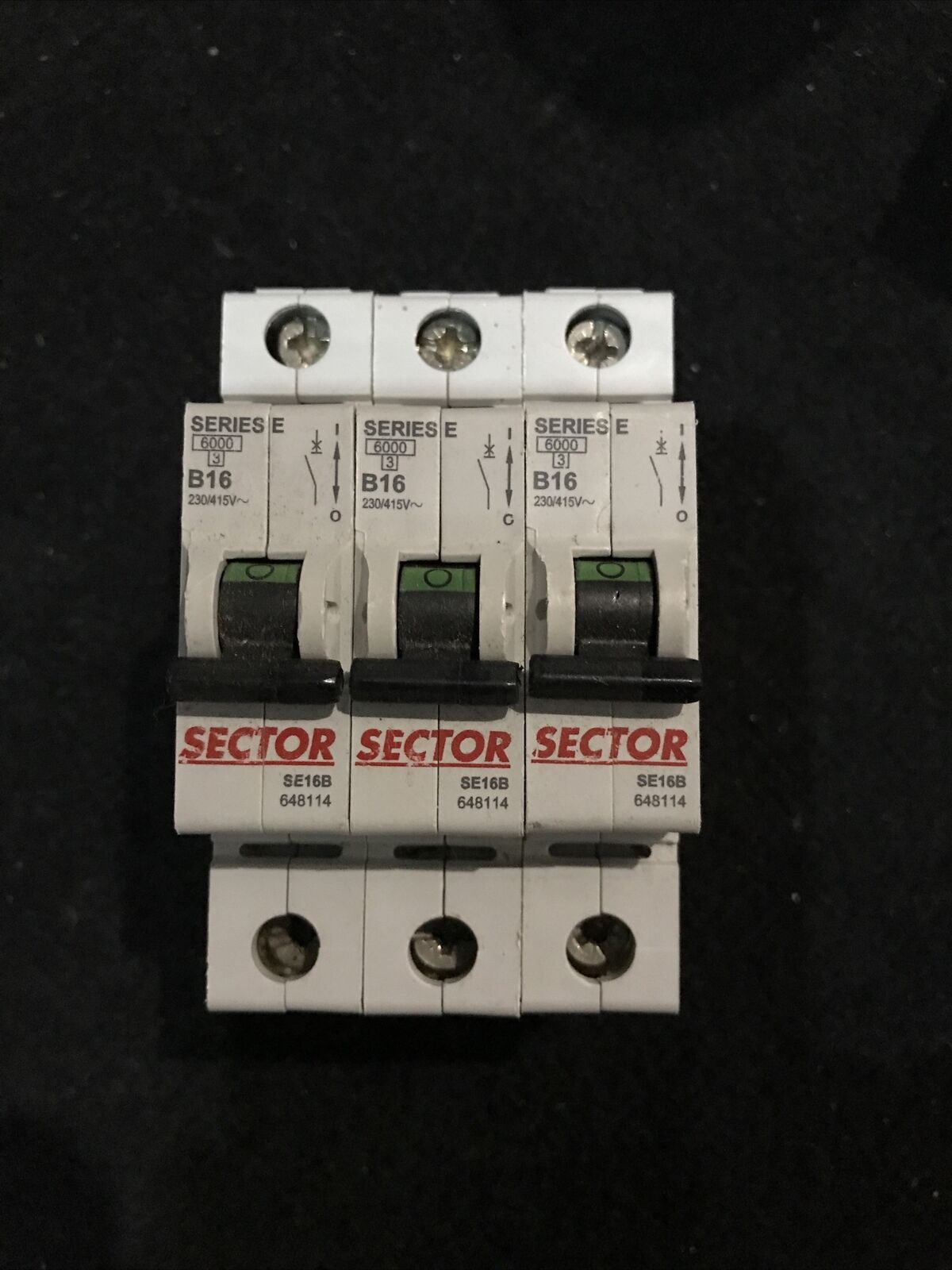 Sector Series E MCB 16 Amp Type B 16A Single Pole Breaker GE Vynckier SE16B New