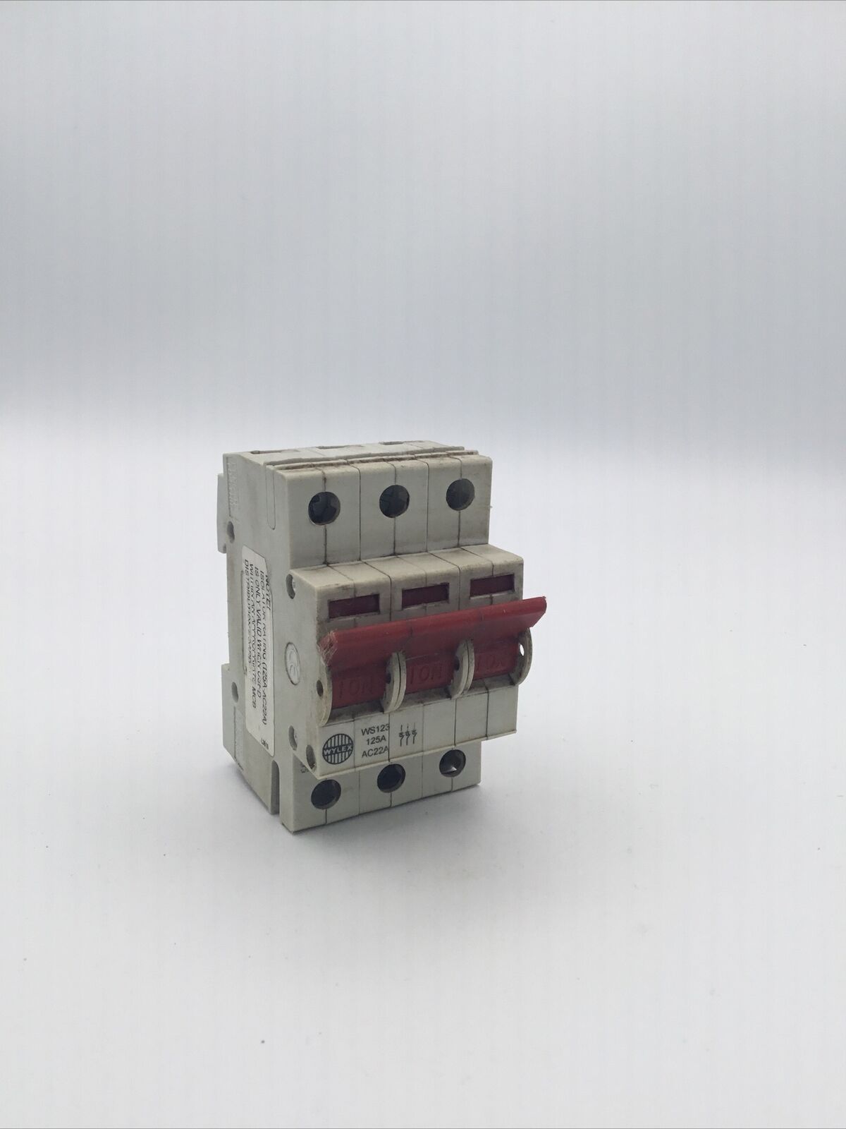 WYLEX WS123 125A AC22A 125 AMP TP IEC60947-3 MAIN SWITCH ISOLATOR DISCONNECTOR