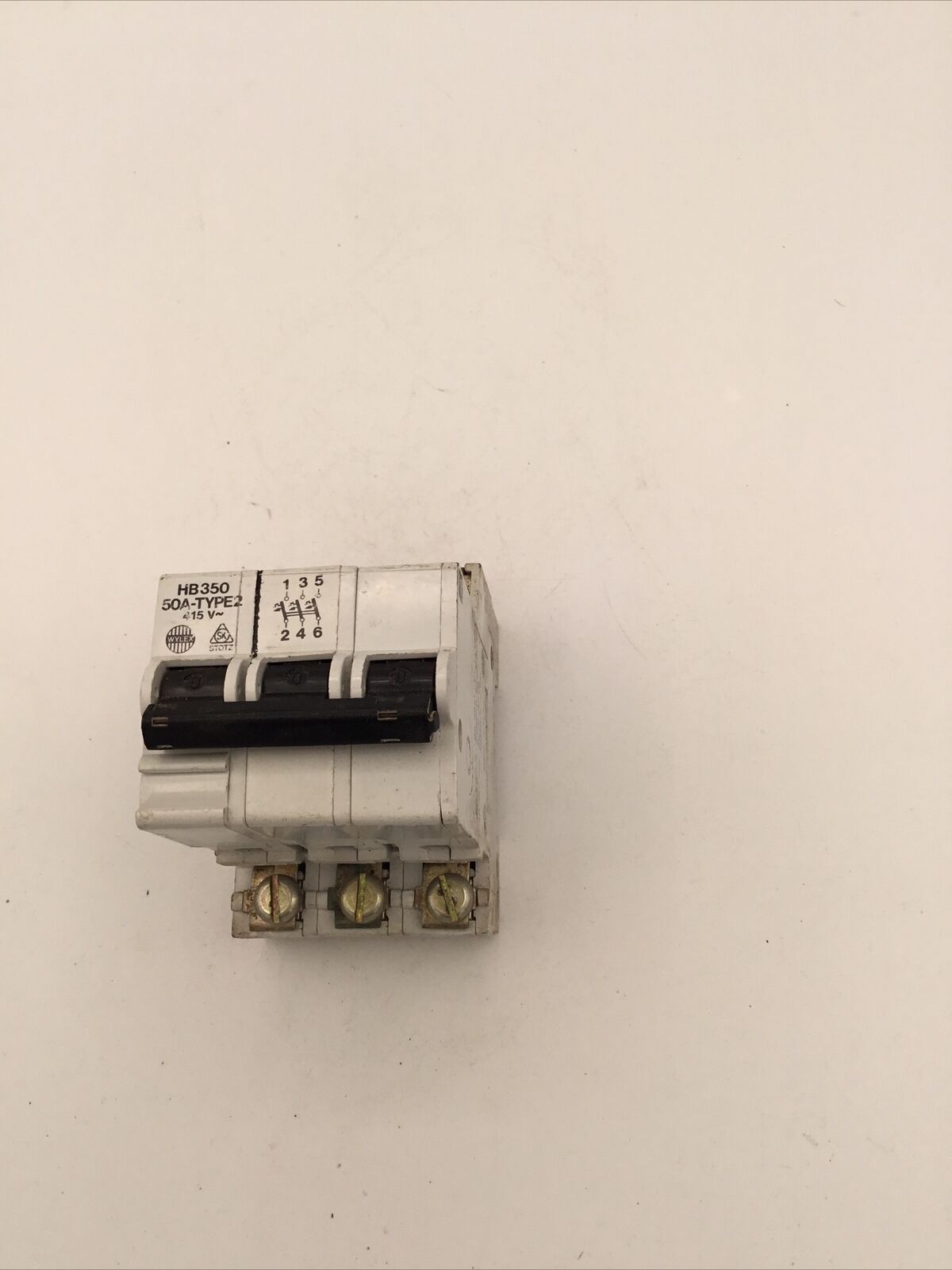 Wylex HB350 50A 50 Amp TYPE 2 TRIPLE POLE CIRCUIT BREAKER