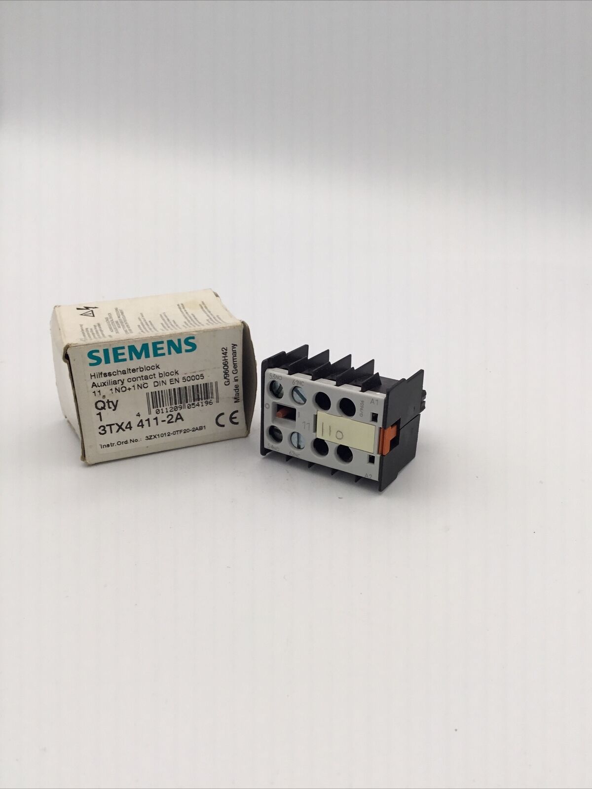 3TX44112A SIEMENS 3TX4-411-2A AUXILARY CONTACT BLOCK