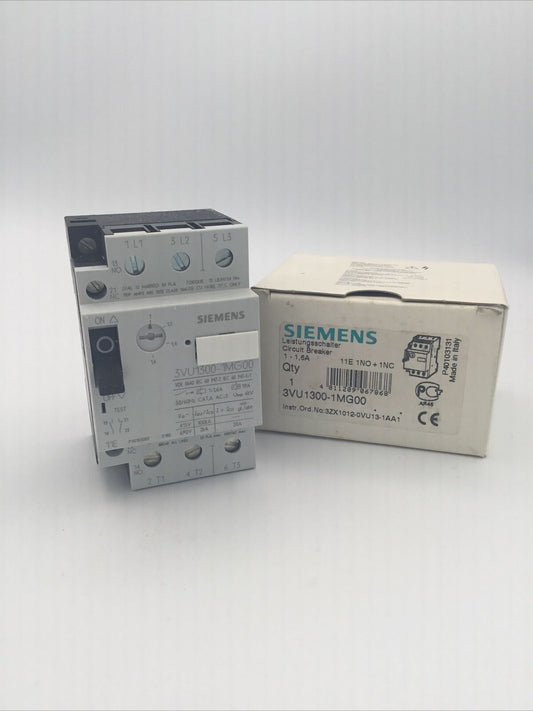 3VU13001MG00 Siemens 3VU1300 - 1MG00 1-1.6A 11E 1NO + 1NC Brand New Boxed
