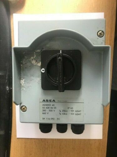 ASEA Heavy Duty 3 phase switch ip65 660v Metal Isolator Switch Working