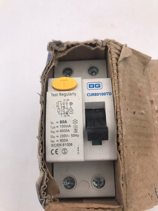 BG CUR80100TD 80A 100mA RCD 80 Amp