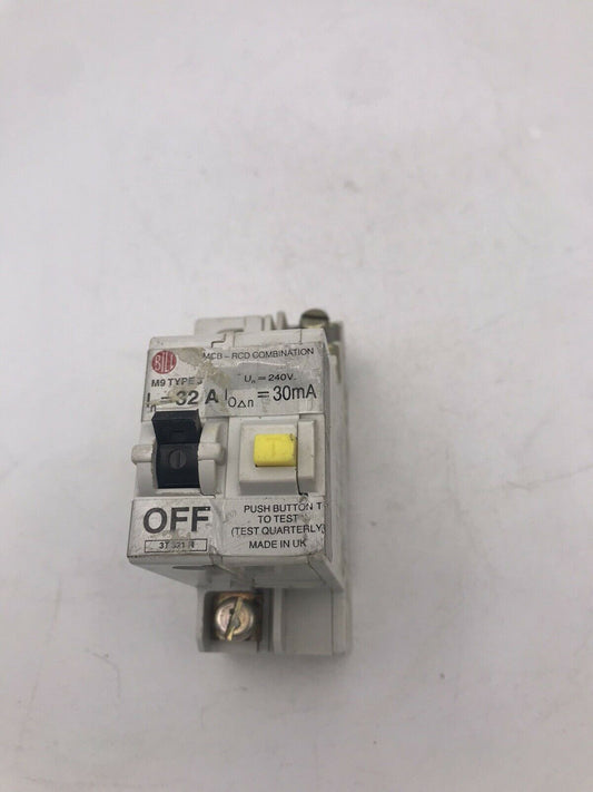 Bill RCBO 32 Amp 30mA M9 Type 3 MCB-RCD Talisman 32A 321MCR 321MB3R 3T321R