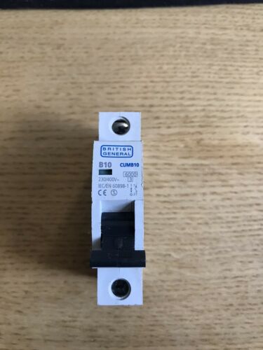 CUMB10 British General BG B10 10 Amp Type B Single Pole MCB Same Day New