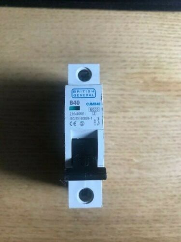 British General BG CUMB40 B40 40 Amp Type B Single Pole MCB Same Day Dispatch New