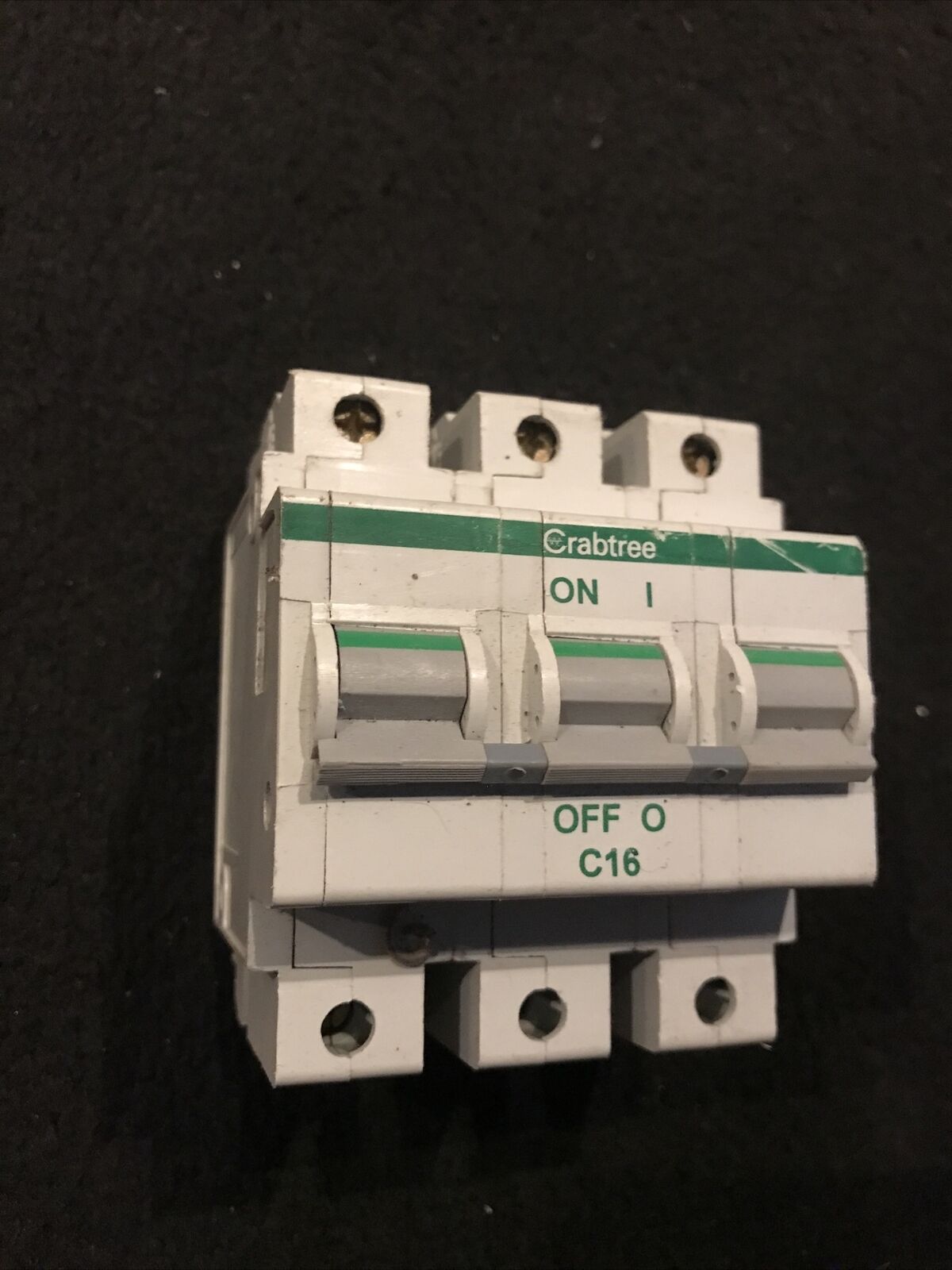 CRABTREE POLESTAR 16 AMP TYPE C 16A TRIPLE POLE 3 PHASE MCB BREAKER 63C/16 C16
