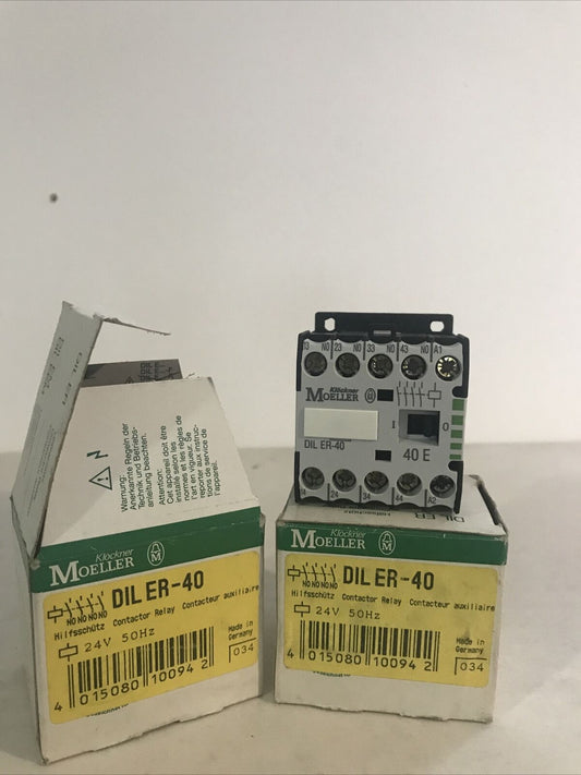 Moeller Contactor Relay DILER-40-G 24VDC DILER40G24V 4NO