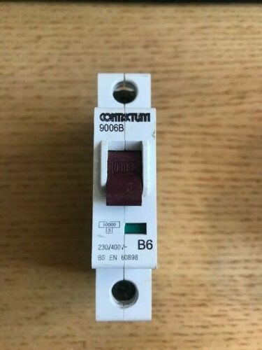 9006B Contactum 9006B 6 Amp Type B MCB Circuit Breaker B6 Same Day Dispatch Tested