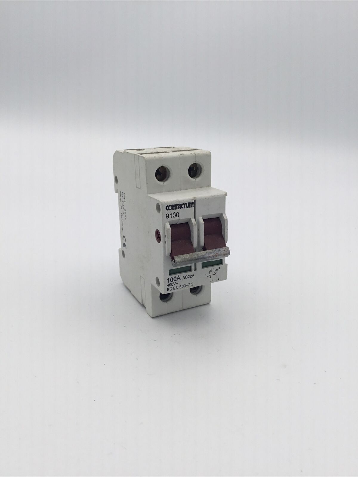 Contactum 9100 100A Double Pole Main Switch Isolator