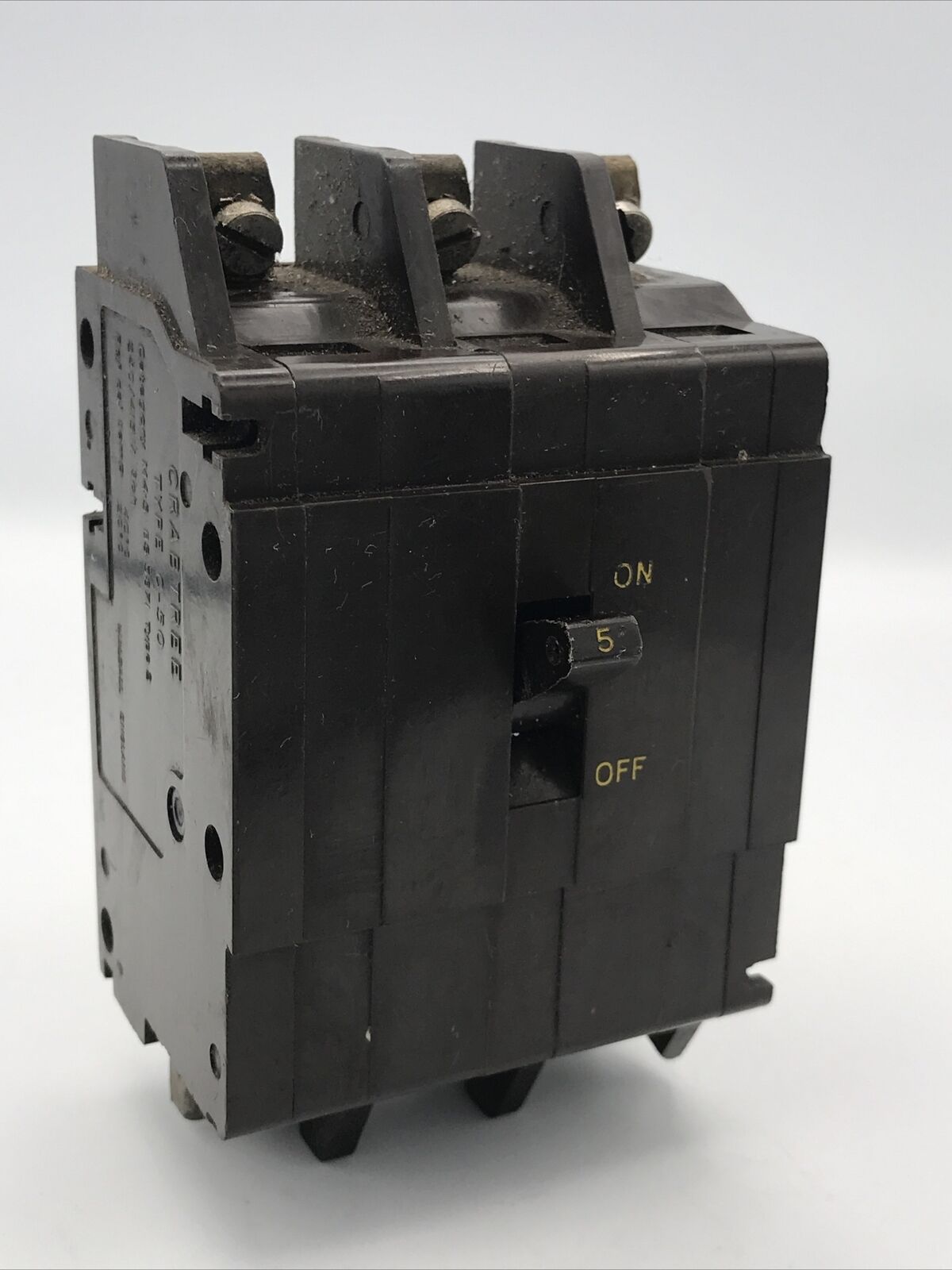 Crabtree C50 MCB 5 Amp Type 2 5A Triple Pole 3 Phase Breaker C-50 53/05