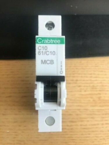 Crabtree MCB Circuit Breaker 61/C10 - Brand New Same Day Dispatch C10 10 Amp