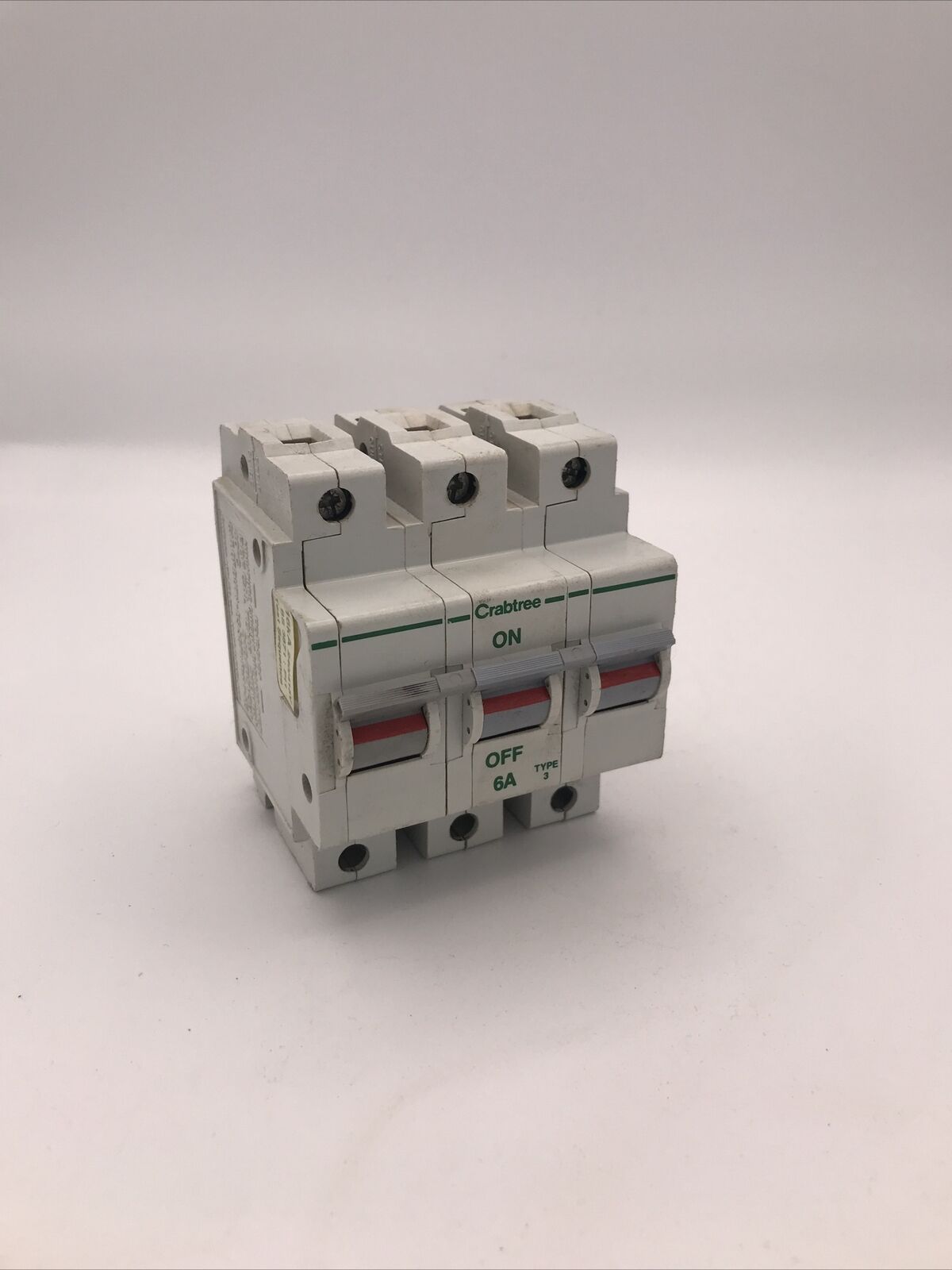 Crabtree Polestar 6A 6 Amp Type 3 Three Phase Triple 3 Pole 632/06 CIRCUIT BREAKER