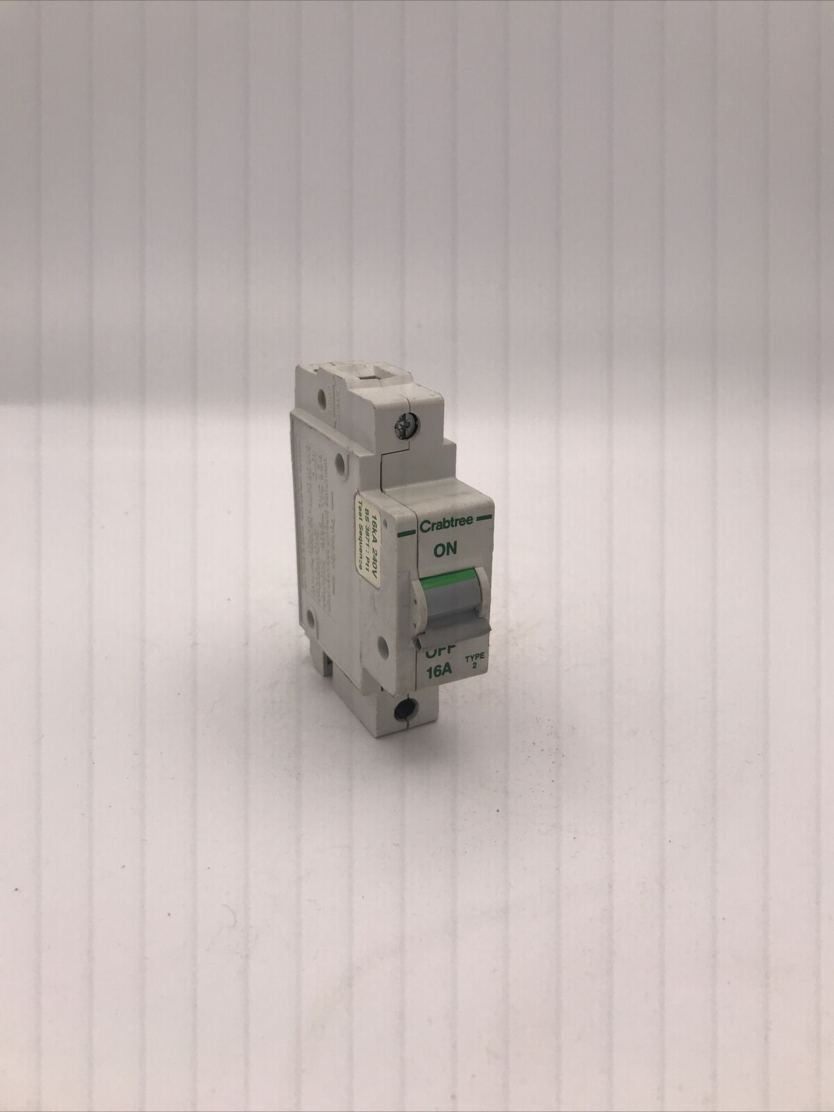 Crabtree Polestar 16A Type 2 Circuit Breaker Single Pole Phase 16 Amp 602/16 Circuit Breaker