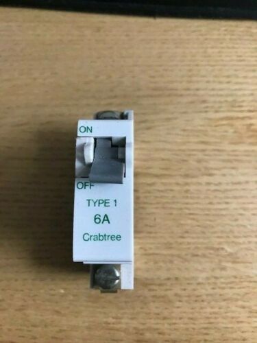 Crabtree SB6000 MCB Type 1 6A Circuit Breaker Same Day Dispatch Tested