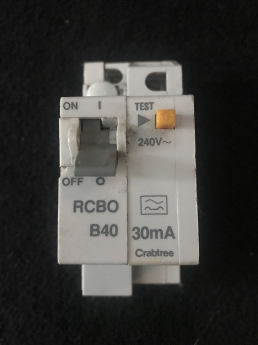 Crabtree SB6000 RCBO 40 Amp 40/30 30mA B40 Type B 40A