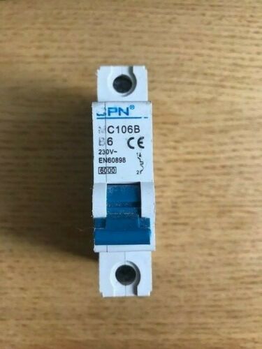 Cudis CPN MC106B 6 Amp Type B Single Pole 230V 6kA B6 Circuit Breaker MCB Tested
