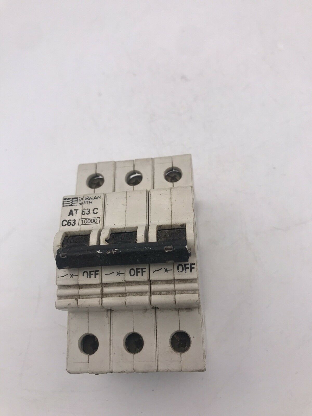 Dorman Smith C63 63 Amp 63A Type C AT63C Circuit Breaker MCB 3 Phase Pole