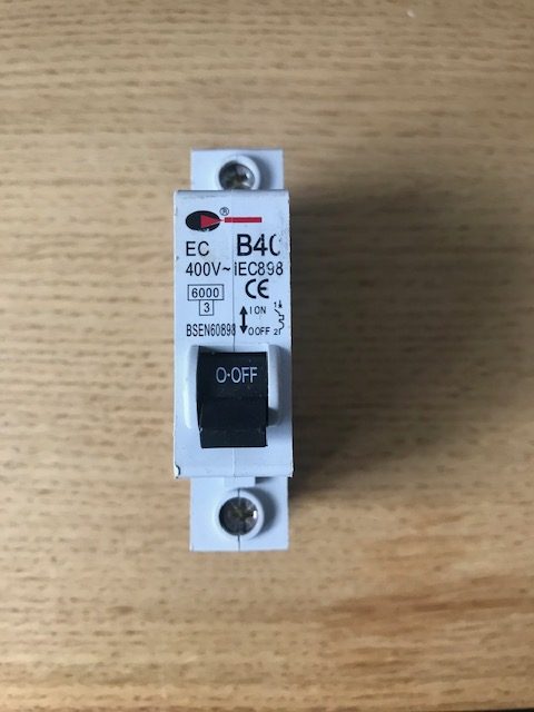 CGD EC-B40 - 40A B40  MCB Type B Single Pole MCB Used - Tested -Same Day Dispatch