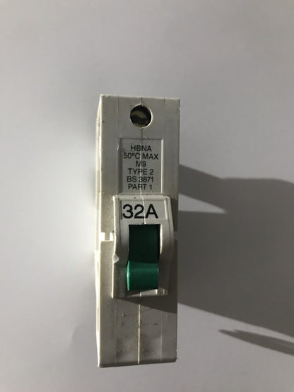 FEDERAL 32 AMP TYPE 2 M9 MCB CIRCUIT BREAKER STAB-LOK HBNA