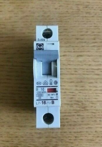 F&amp;G 16 AMP TYPE B 6kA MCB CIRCUIT BREAKER L7-/1/B-6 Same Day Dispatch - Tested