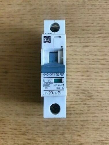 F&amp;G 20 AMP TYPE B 10kA MCB CIRCUIT BREAKER L7-20/1/B-6 Same Day Dispatch Tested