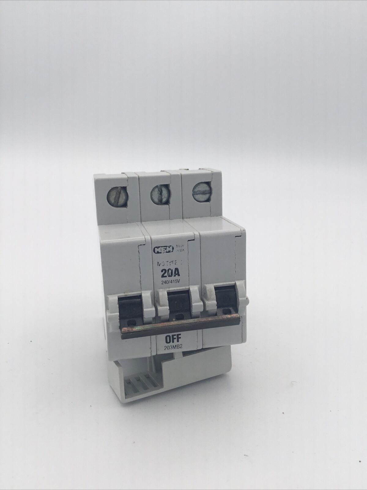 BILL MEM MCB 20 Amp Type 2 M9 Triple Pole 3 Phase Breaker 20A Memshield 1 203MB