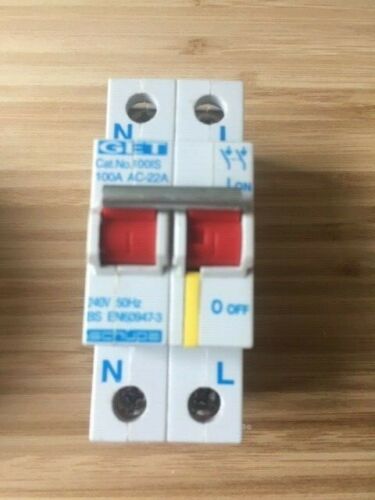 GET 100 AMP DOUBLE POLE MAIN SWITCH DISCONNECTOR AC22A 100IS Same Day Dispatch