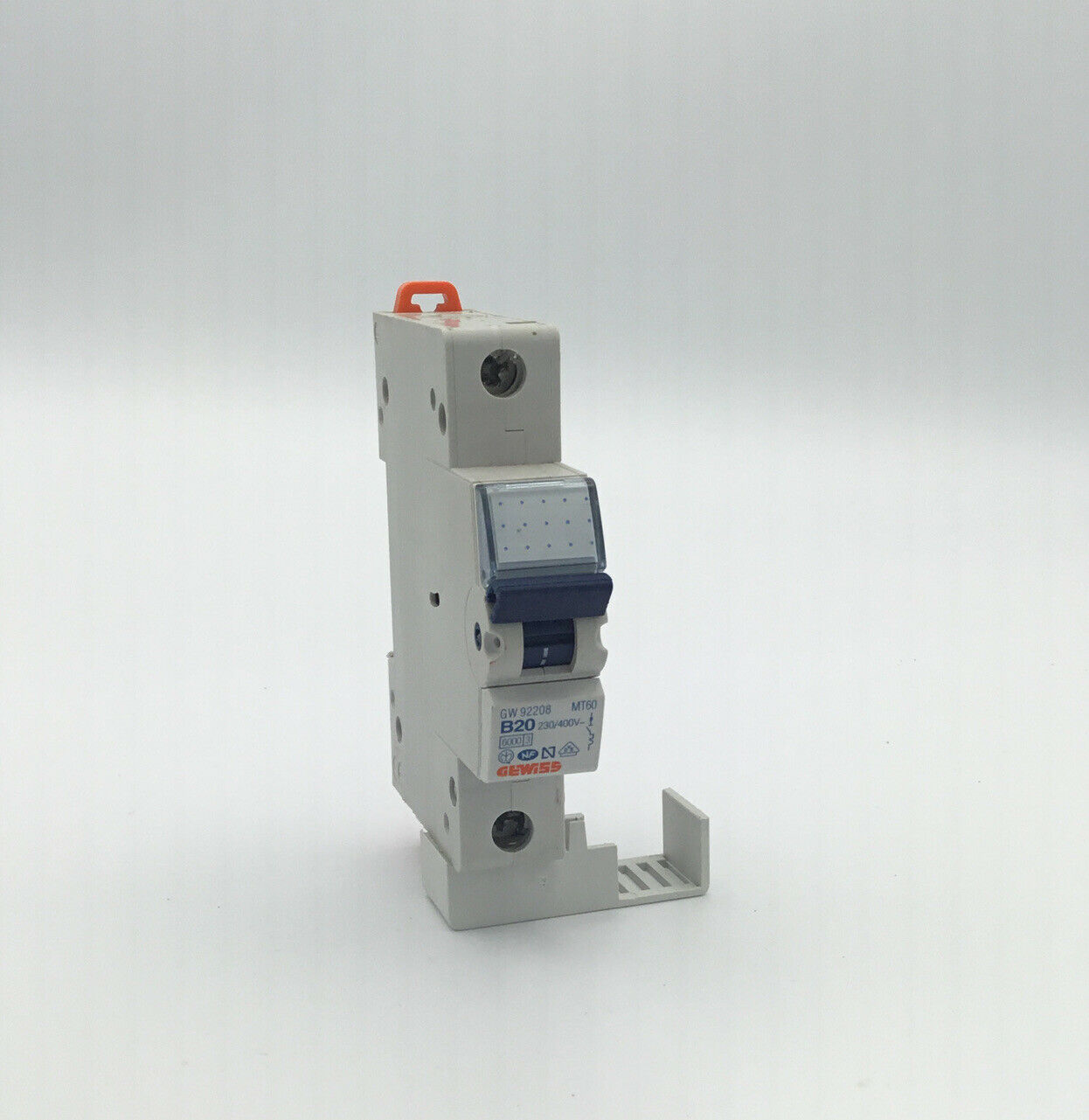 GEWISS 20 AMP TYPE B 6 kA MCB CIRCUIT BREAKER GW92208 MT60