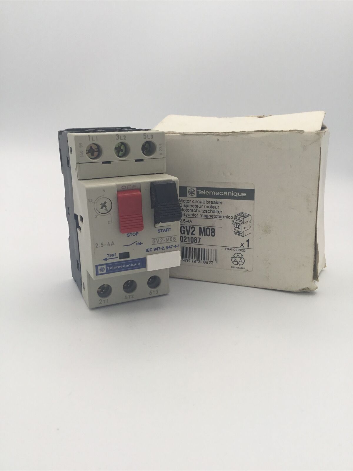 GV2M08 Telemecanique GV2M08 Motor Starter 2.5-4Amp Circuit Breaker