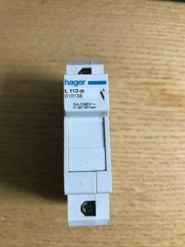 HAGER L113 FUSE CARRIER 5 AMP CONSUMER UNIT DIN Same Day Dispatch Tested