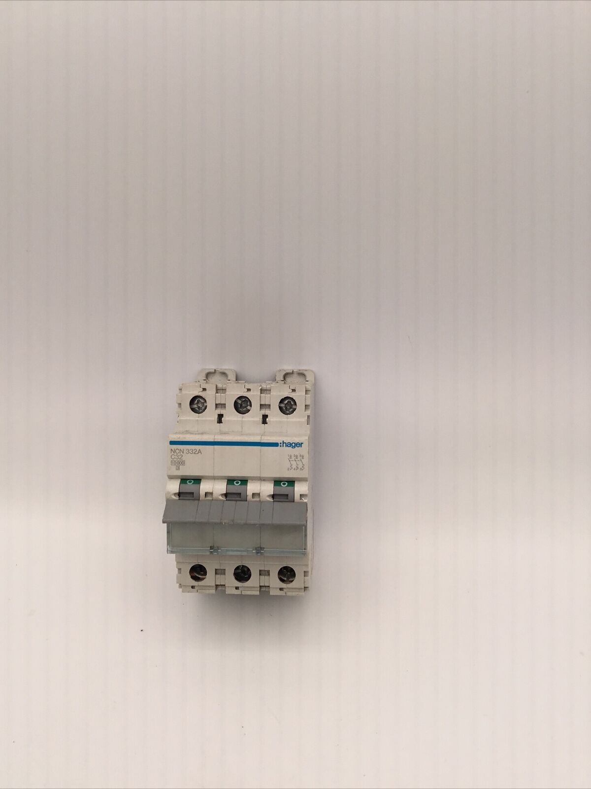 Hager MCB 32 Amp Triple Pole 3 Phase Circuit Breaker Type C 32A NCN332A