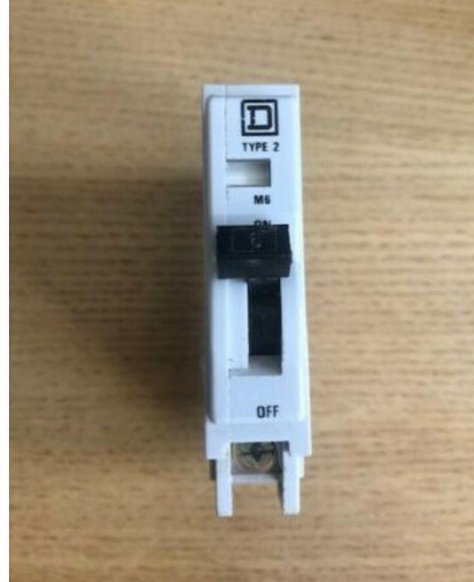 SQUARE D 6 AMP TYPE 2 M6 MCB CIRCUIT BREAKER QOE - Same Day Dispatch