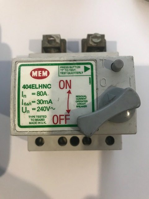 MEM 404ELHNC 80 Amp 80A 30mA Double Pole DP RCD RCCB Circuit Breaker Tested