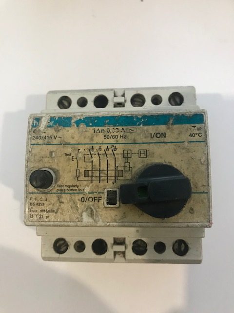 HAGER 40 AMP 30mA FOUR POLE RCD U741 U2 20484