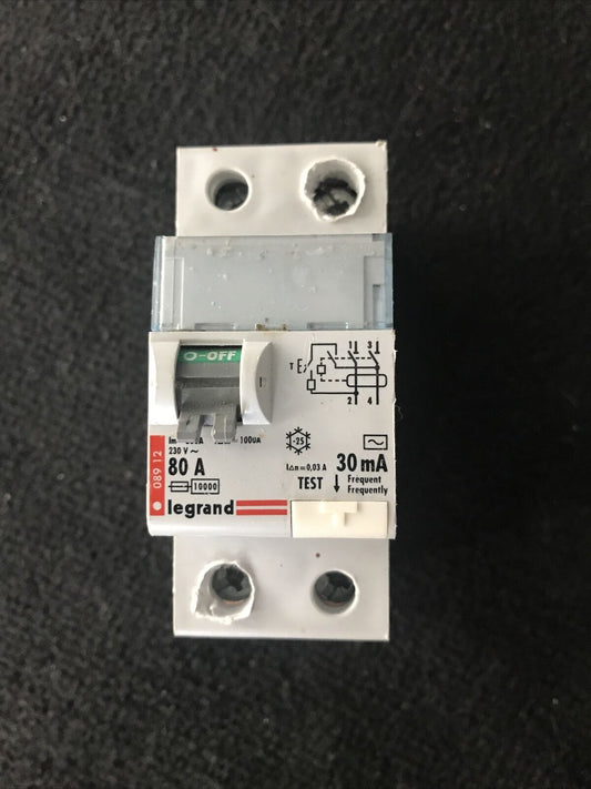 Legrand 80a 30mA 2 pole rcd, 08912