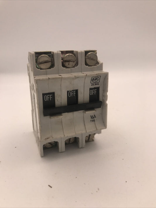 MK LN 8816 16A Type 3 Triple Pole 3P 3 phase MCB Circuit Breaker