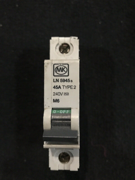 MK 45 AMP TYPE B 6kA MCB CIRCUIT BREAKER LN 5945S SENTRY