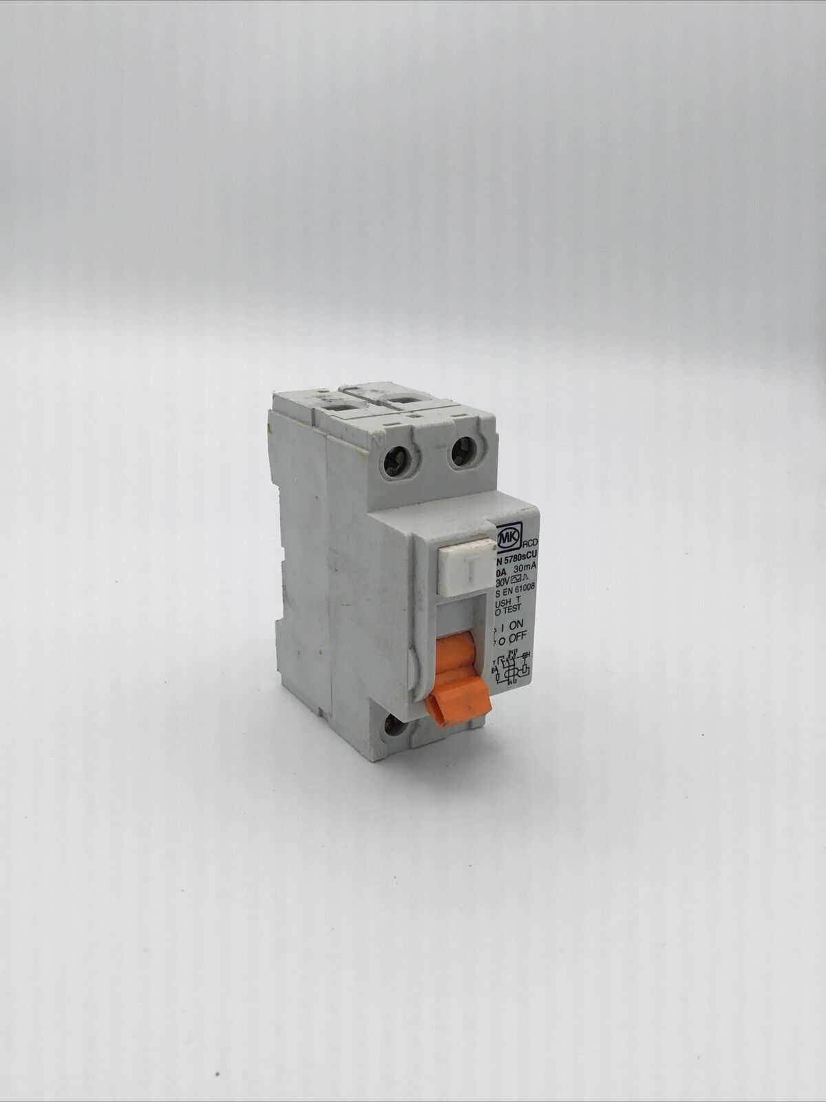 MK LN5780SCU 80A 80AMP 30MA DOUBLE POLE DP 2P RCD ORANGE SWITCH